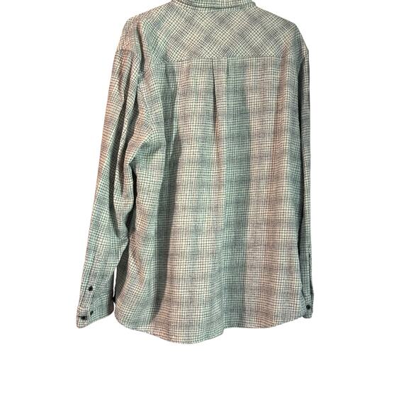Carbon 2 Cobalt Shirt Mens 2XL Flannel Button Up Long Sleeve Light Blue Plaid - Picture 3 of 11